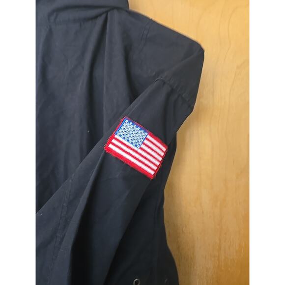 US Navy Aviator Coveralls Flight Suit Navy USS HORNET CV-12 Patches Size Large - Picture 7 of 8